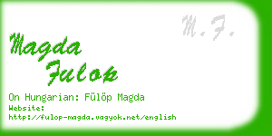 magda fulop business card